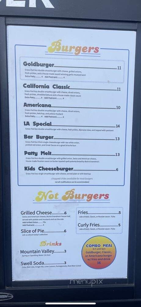 Goldburger - Los Angeles, CA menu_pic