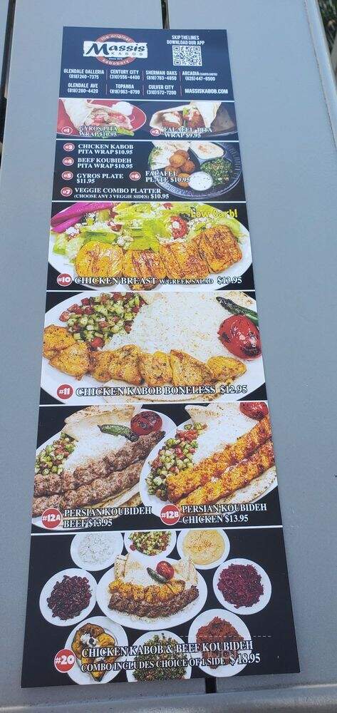 Massis Kabob - Glendale, CA menu_pic