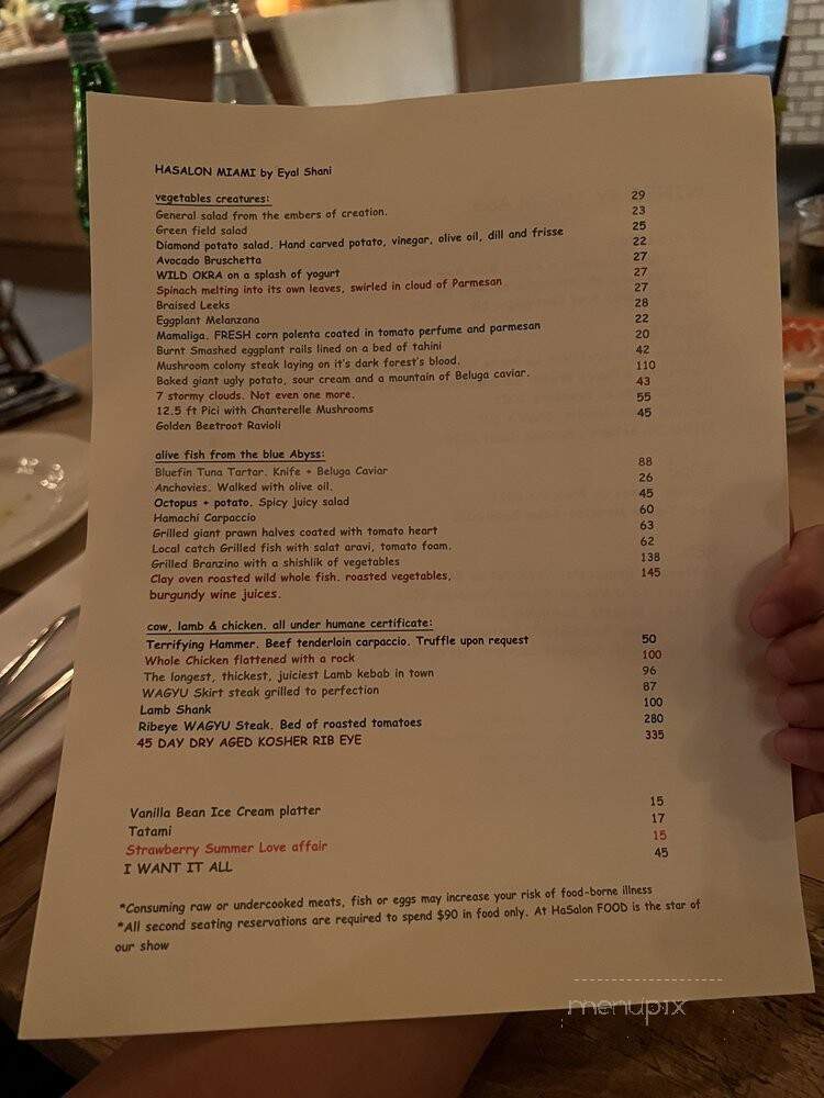 HaSalon Miami - Miami Beach, FL menu_pic