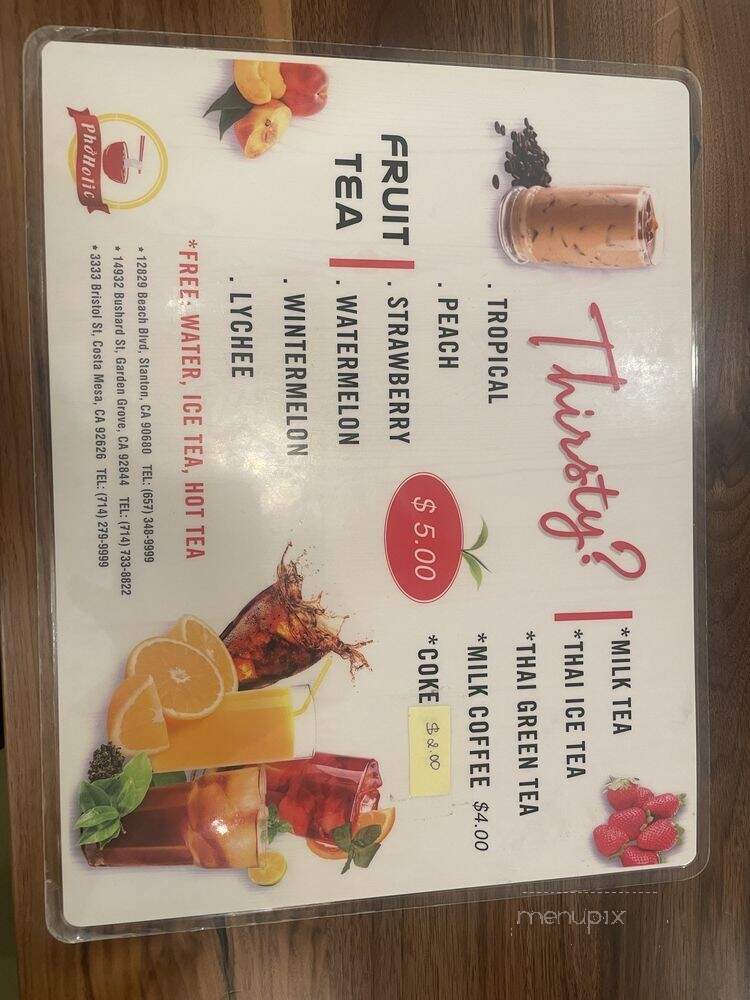 Phoholic - Costa Mesa, CA menu_pic
