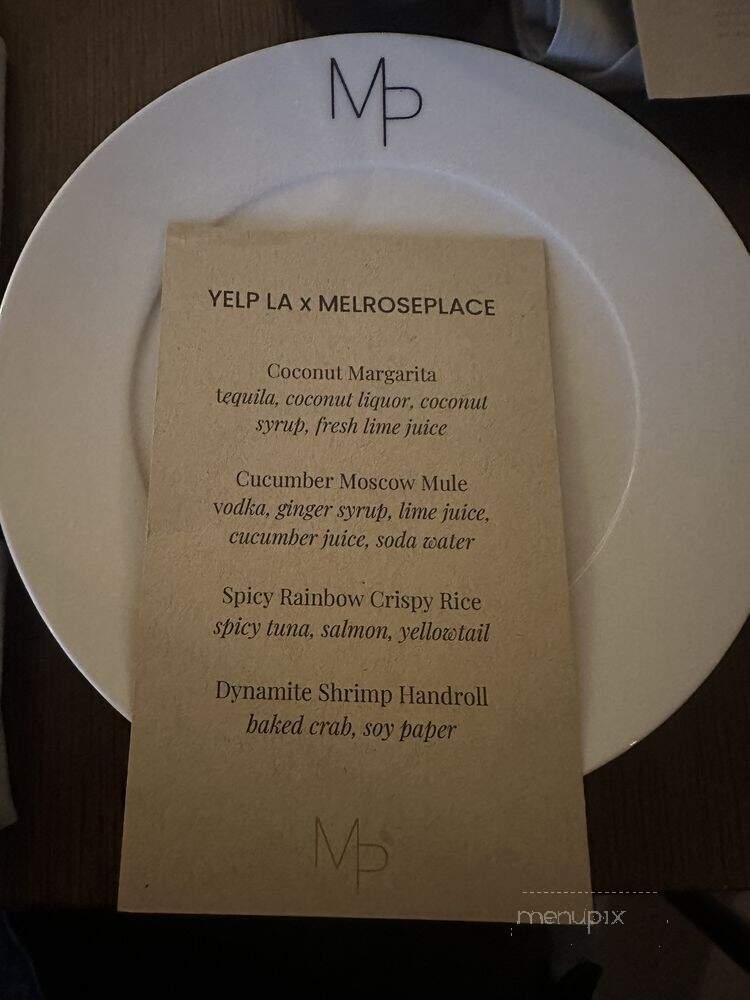 Melroseplace LA - West Hollywood, CA menu_pic