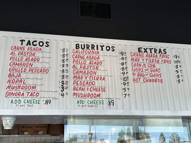The Taco Stand - Costa Mesa, CA menu_pic