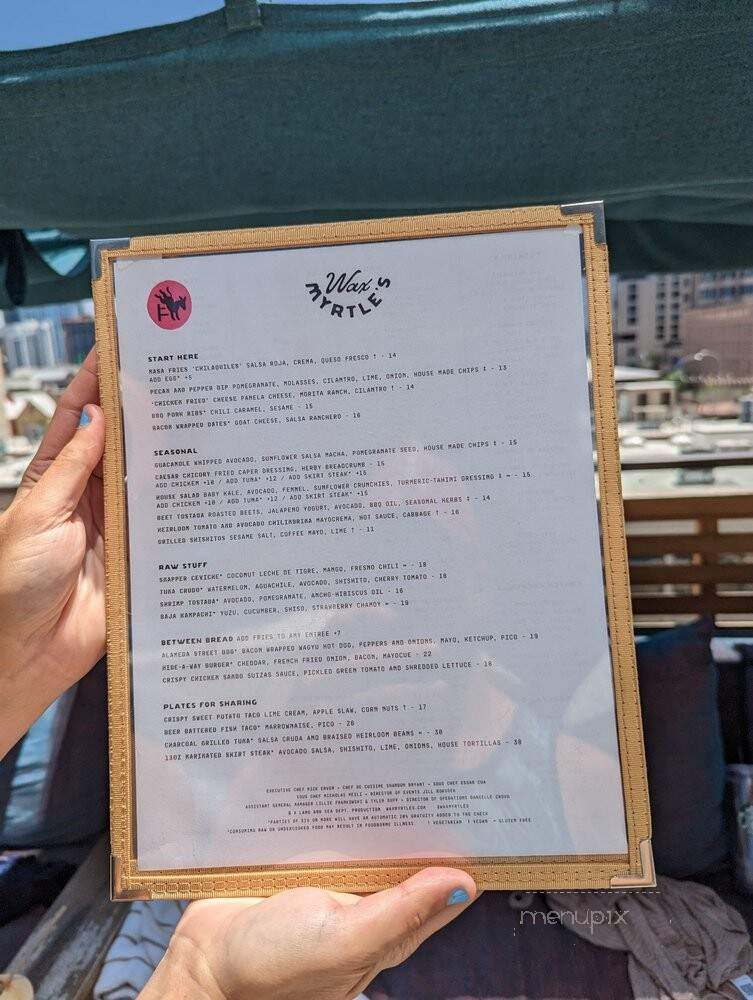 Wax Myrtle's - Austin, TX menu_pic