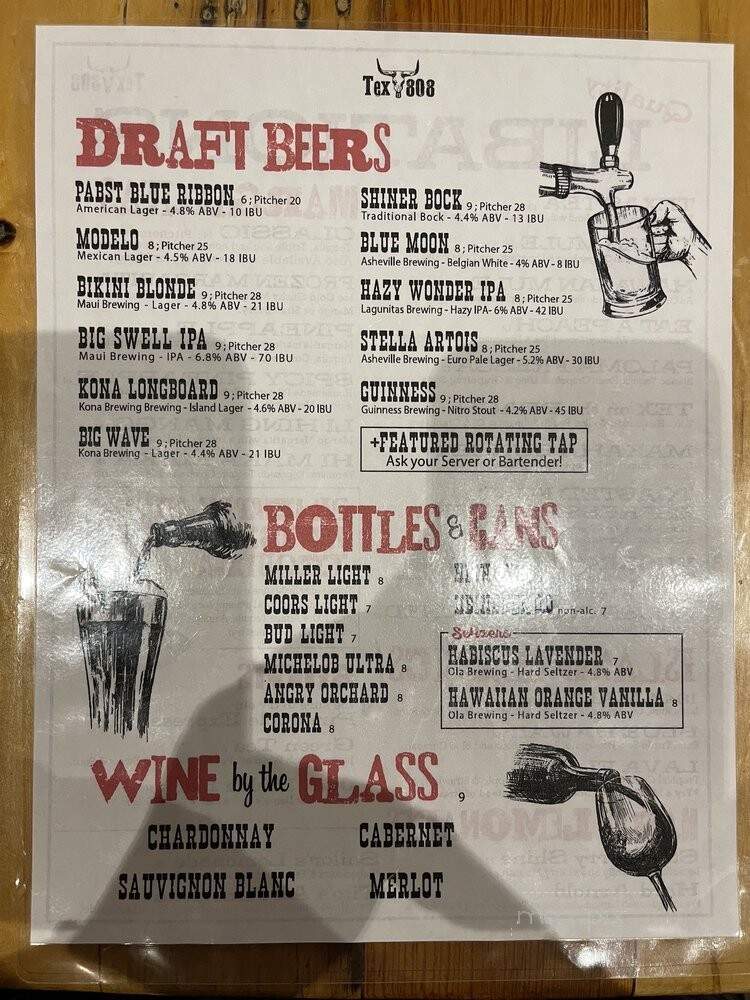 TEX808 BBQ & Brews - Honolulu, HI menu_pic