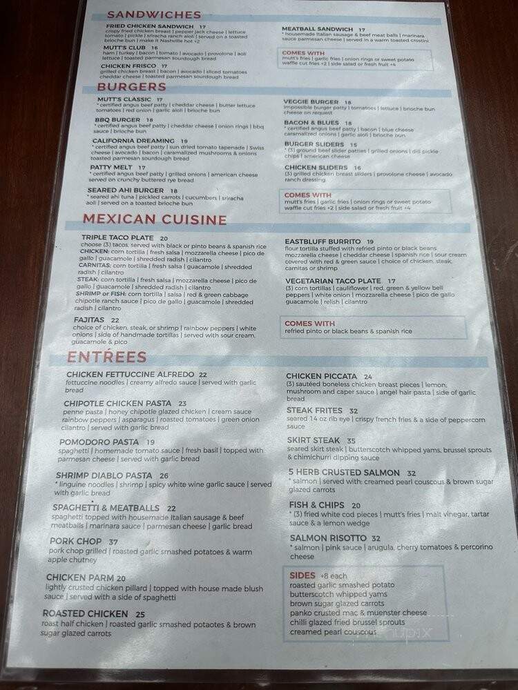 Mutts - Newport Beach, CA menu_pic