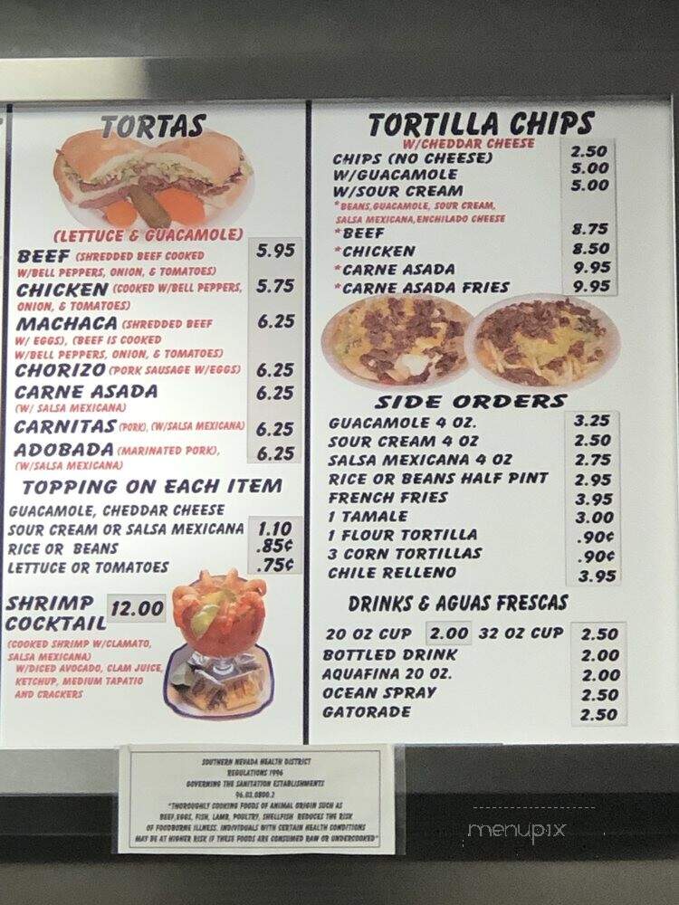 Roberto's Taco Shop - Las Vegas, NV menu_pic