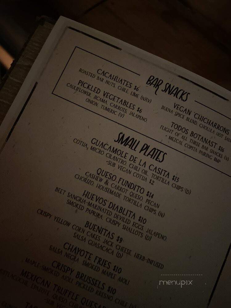 De Buena Planta - Los Angeles, CA menu_pic