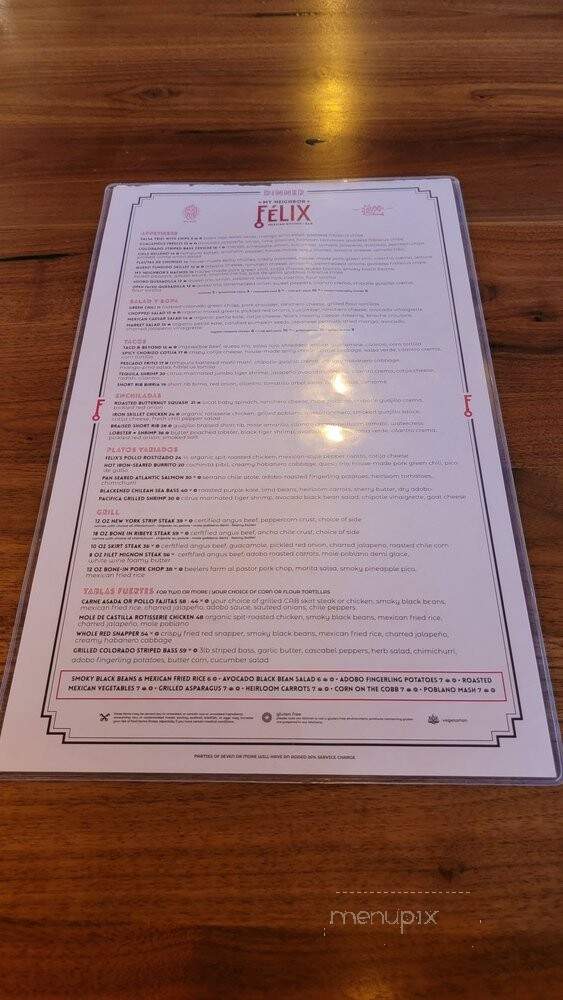 My Neighbor Felix Centennial - Englewood, CO menu_pic