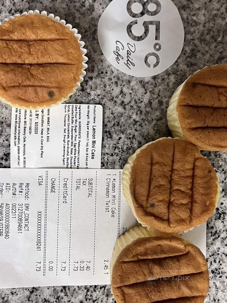 85C Bakery Cafe - Honolulu, HI menu_pic