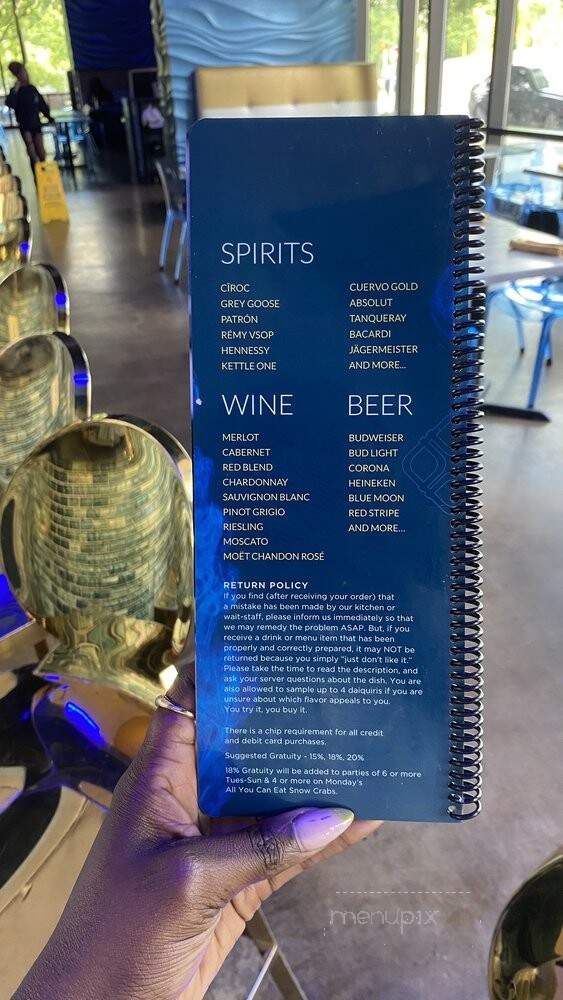 Blu Seafood House - Atlanta, GA menu_pic