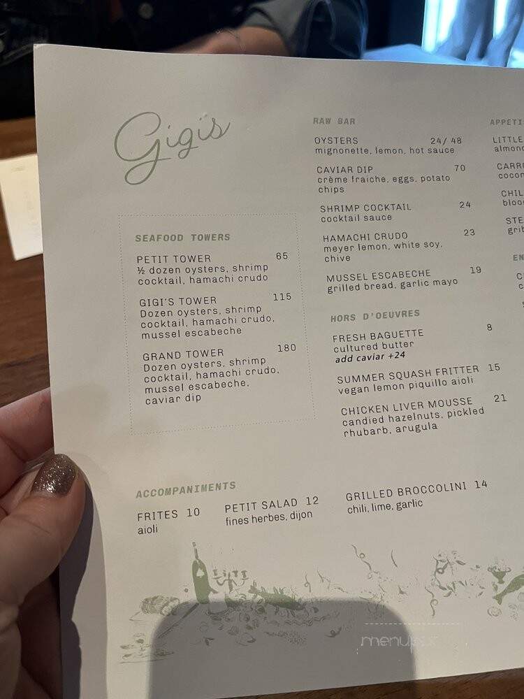Gigi's - Los Angeles, CA menu_pic