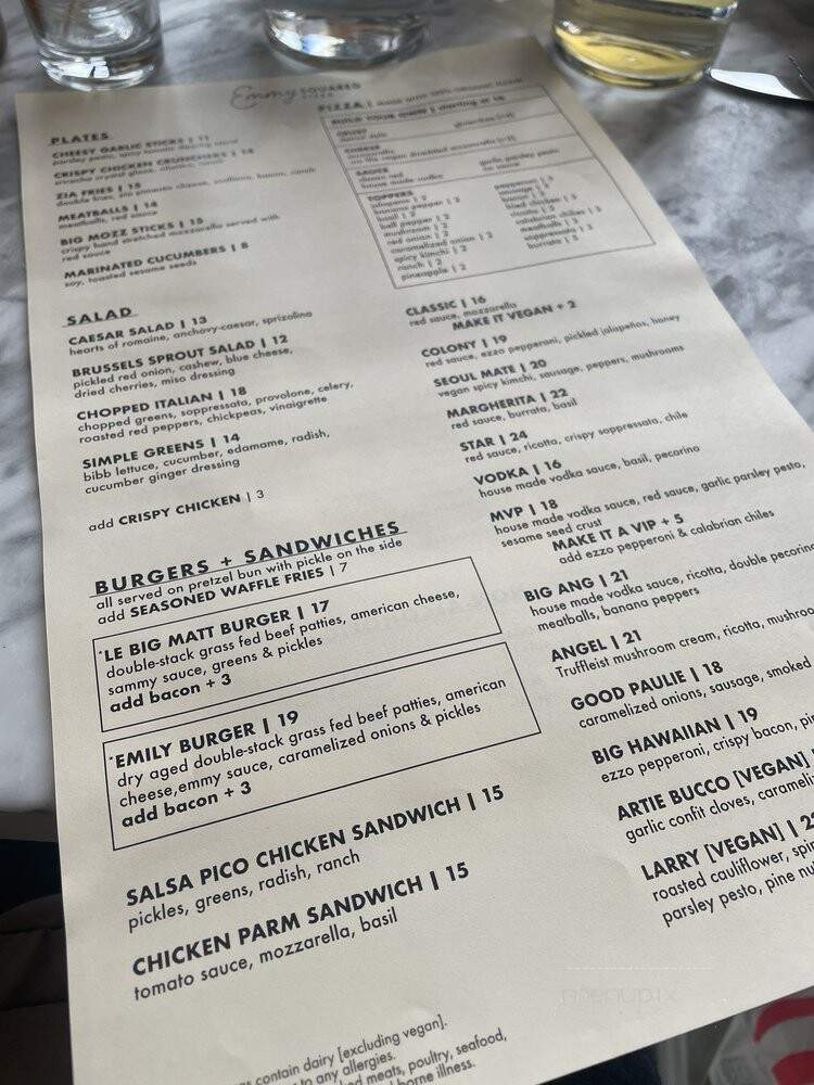 Emmy Squared Pizza - Philadelphia, PA menu_pic