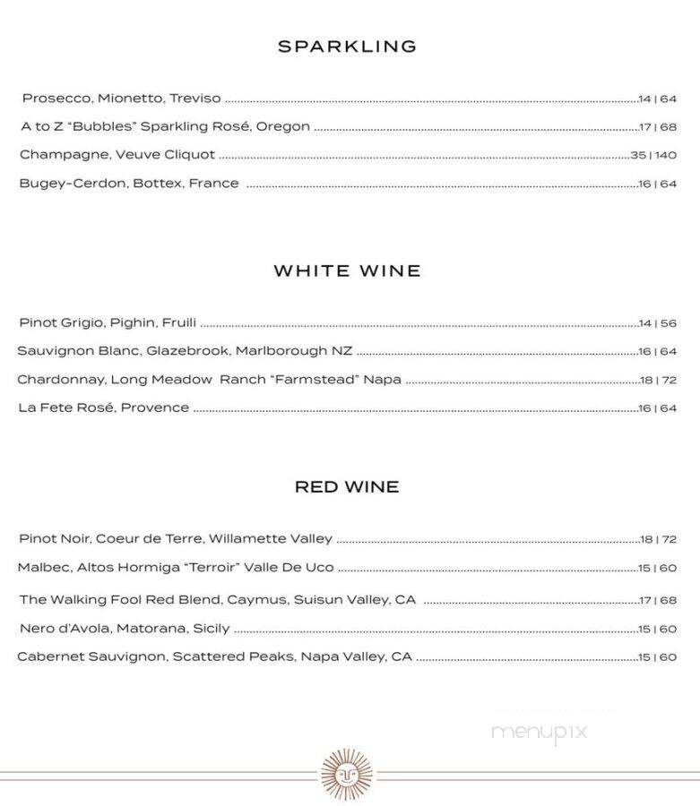The Rooftop Bar - Oceanside, CA menu_pic