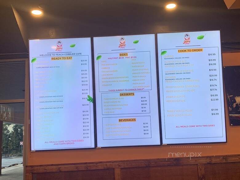 Peach Cobbler Cafe - Atlanta, GA menu_pic