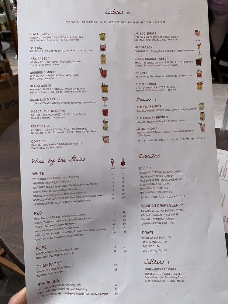 Alma Cocina de Mexico - Los Angeles, CA menu_pic