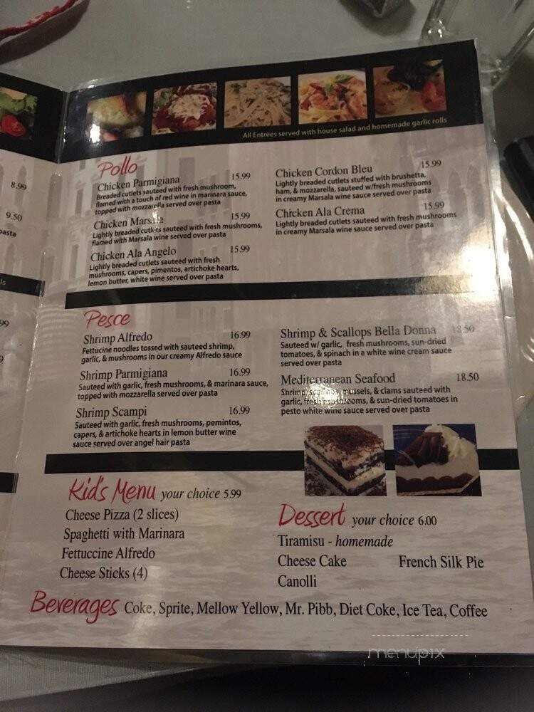 Angelo's Italian Restaurant - Evansville, IN menu_pic