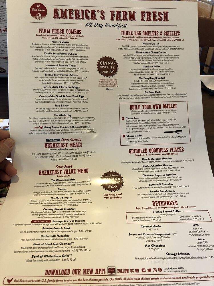 Bob Evans Restaurant - Clarksville, IN menu_pic