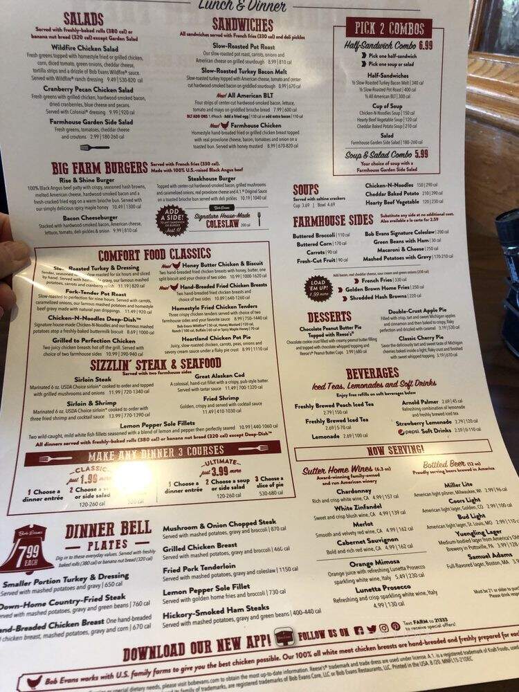 Bob Evans Restaurant - Clarksville, IN menu_pic