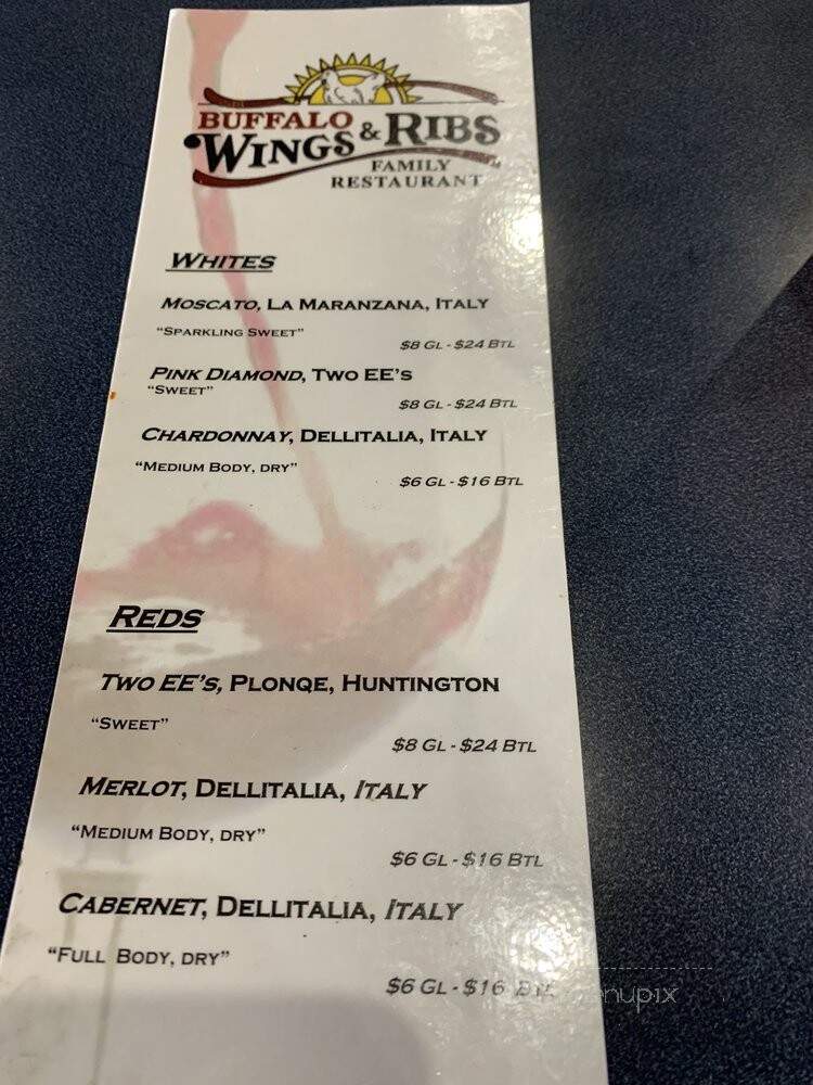 Buffalo Wings & Ribs - Fort Wayne, IN menu_pic