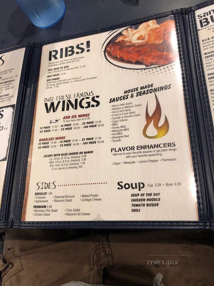 Buffalo Wings & Ribs - Fort Wayne, IN menu_pic