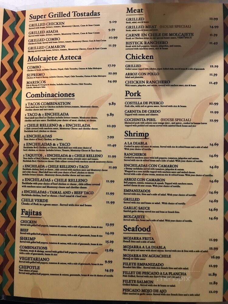 Chela's Authentic Mexican - Highland, IN menu_pic