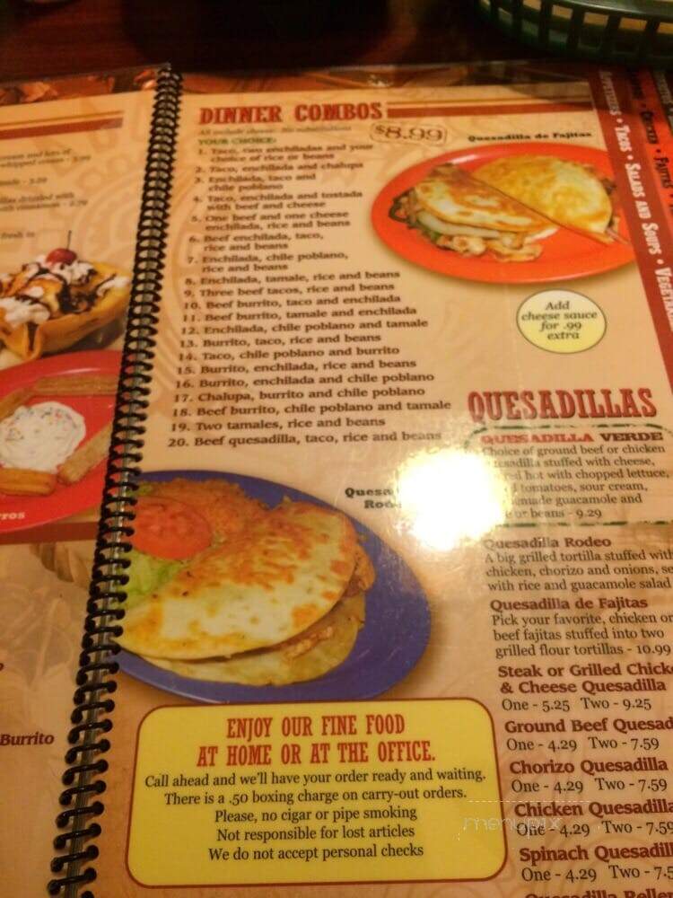 El Rodeo - Noblesville, IN menu_pic