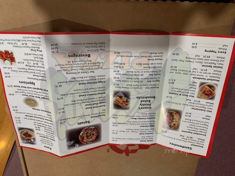 Grecco's Pizza - Bedford, IN menu_pic
