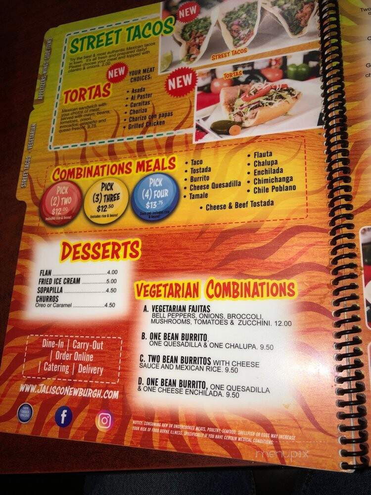 Jalico Mexican Restaurant - Newburgh, IN menu_pic