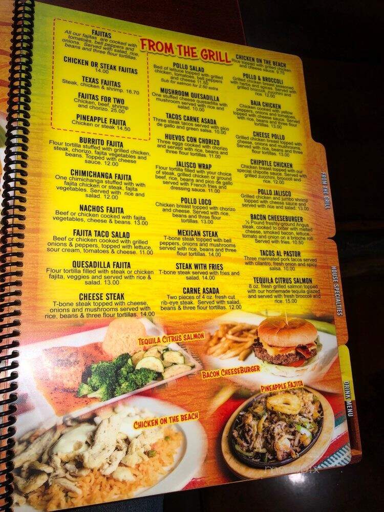Jalico Mexican Restaurant - Newburgh, IN menu_pic