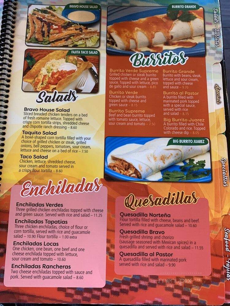Los Bravos Mexican Restaurant - Evansville, IN menu_pic
