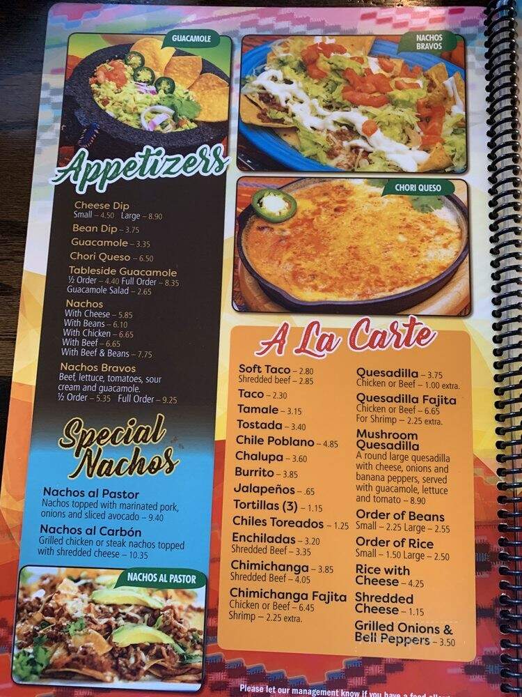 Los Bravos Mexican Restaurant - Evansville, IN menu_pic