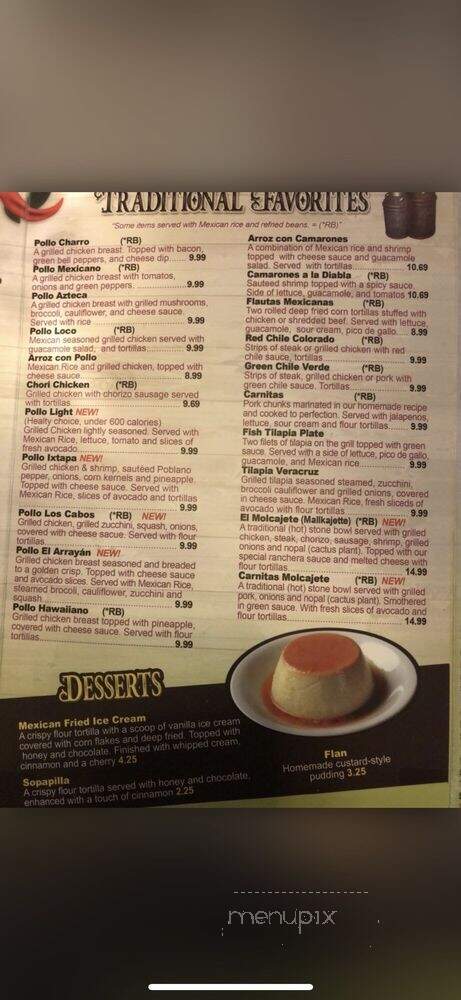 Los Tres Caminos - Martinsville, IN menu_pic