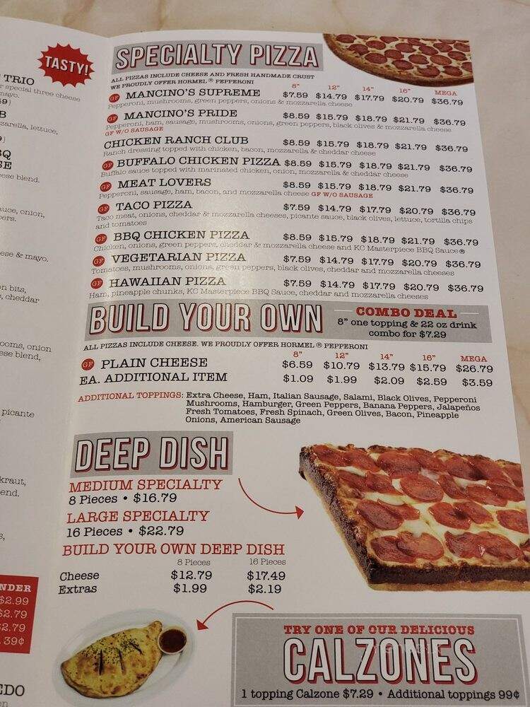 Mancino's Pizza & Grinders - Kokomo, IN menu_pic