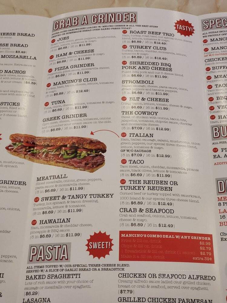 Mancino's Pizza & Grinders - Kokomo, IN menu_pic