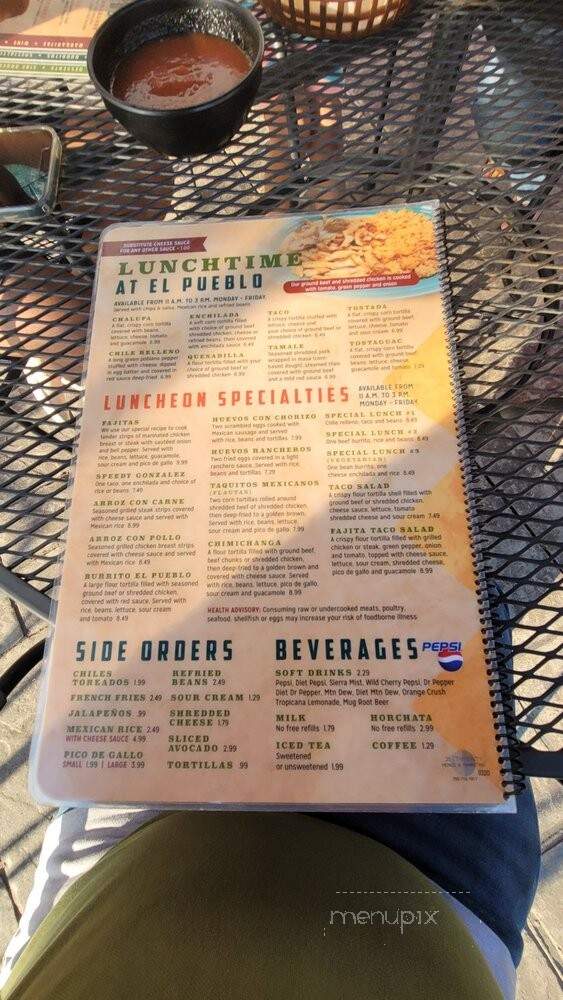 Mi Pueblo Mexican Restaurant - Franklin, IN menu_pic