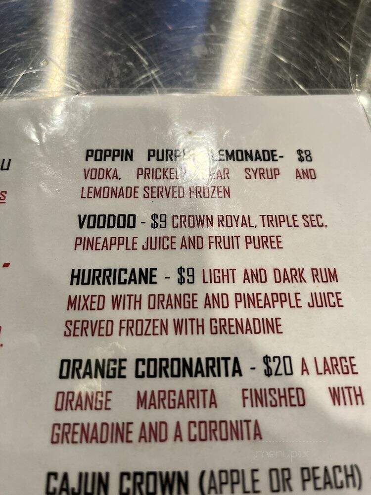 Modrak Operating Group - Merrillville, IN menu_pic