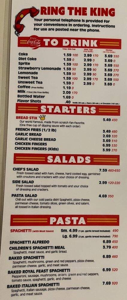 Pizza King - Noblesville, IN menu_pic
