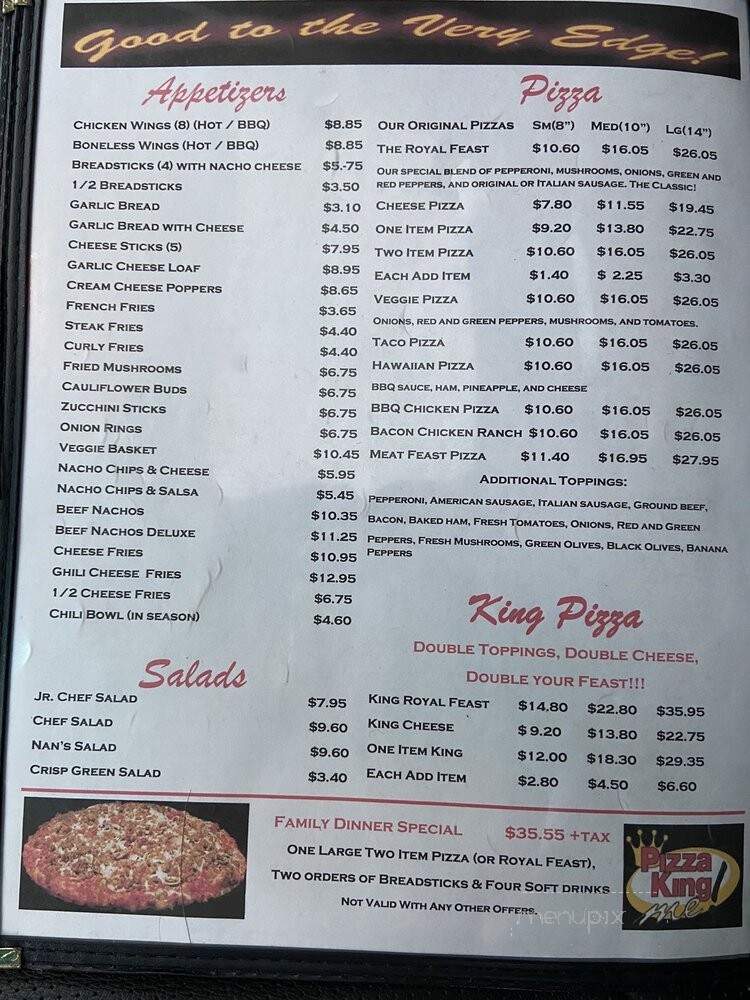 Pizza King - Auburn, IN menu_pic