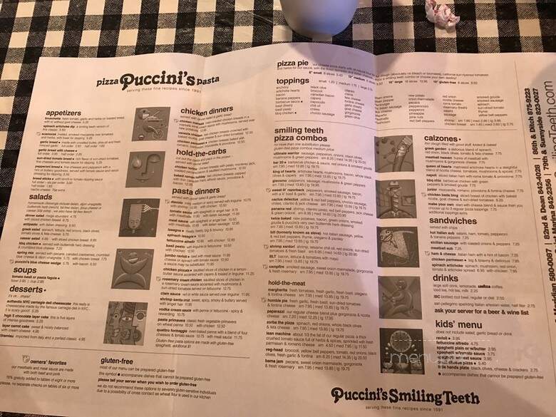 Puccini's Smiling Teeth Pizza - Fishers, IN menu_pic
