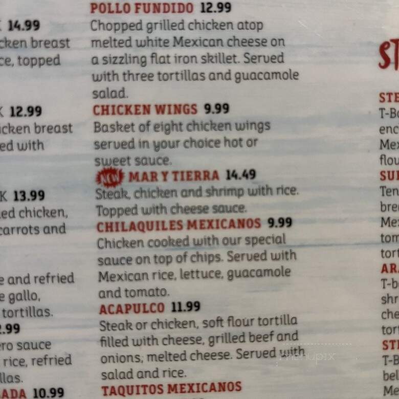 Puerto Vallarta - New Albany, IN menu_pic