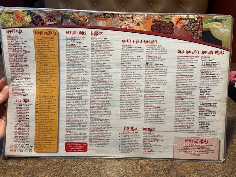 Puerto Vallerta Mexican Restaurant - Jeffersonville, IN menu_pic