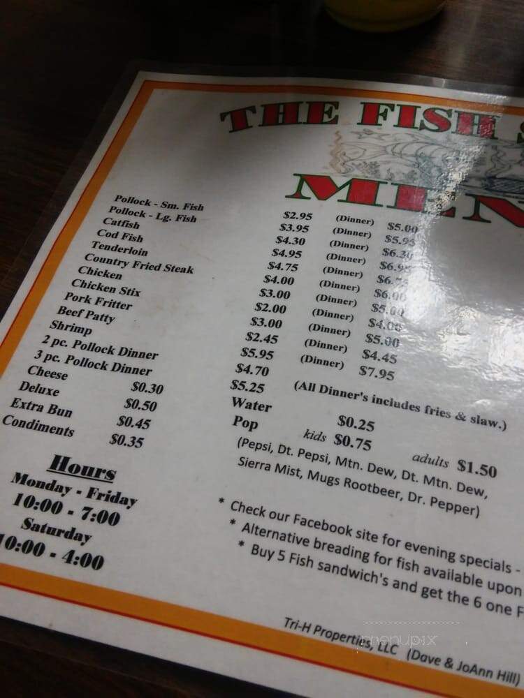 Russells Fish Stand - Seymour, IN menu_pic