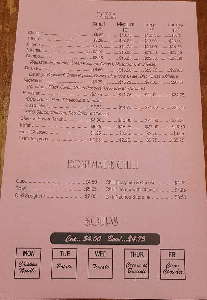 Scampy's Annex - Anderson, IN menu_pic