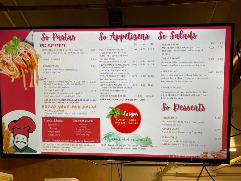 So Italian - Brownsburg, IN menu_pic