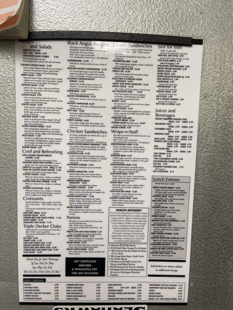Sophia's House Of Pancakes - Highland, IN menu_pic