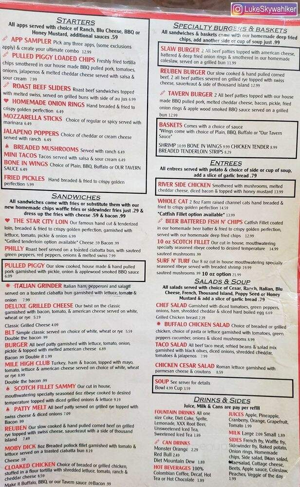 Tick Tock Tavern & Eatery - Lafayette, IN menu_pic