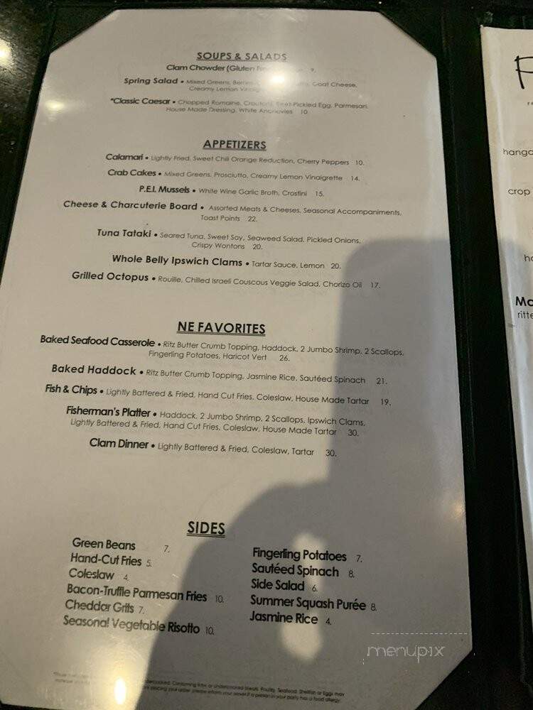 Fish Restaurant & Wine Bar - Marlborough, MA menu_pic