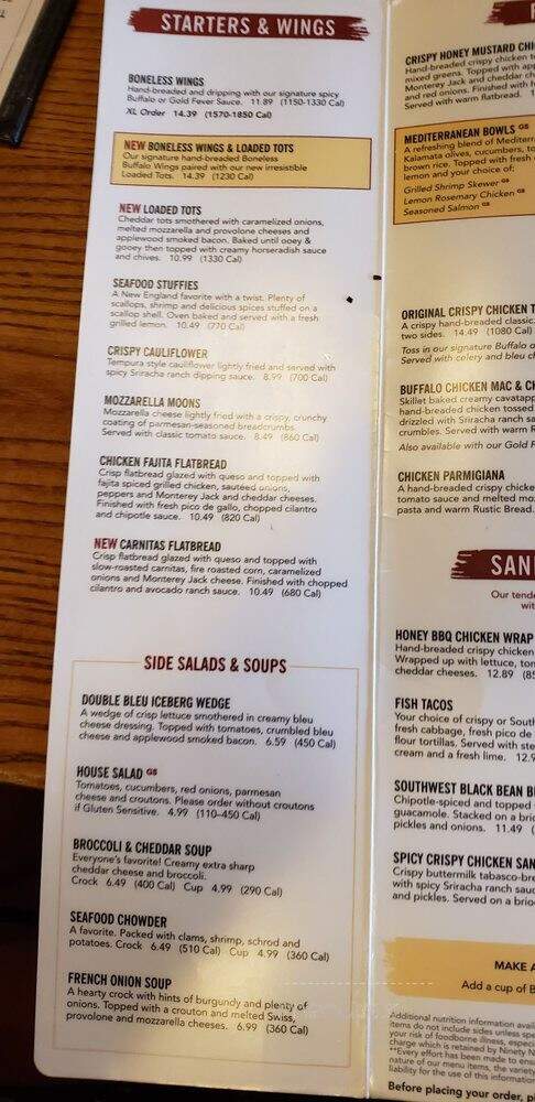 99 Restaurant & Pub - Salem, MA menu_pic
