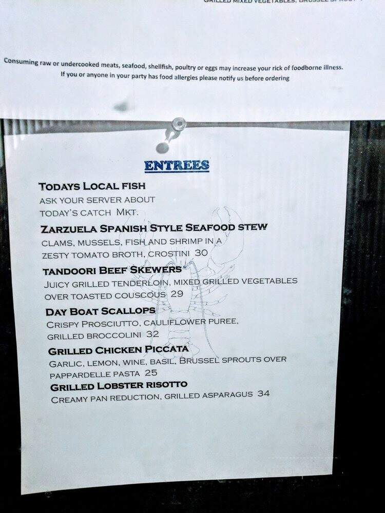 Lobsterville Bar & Grille - Oak Bluffs, MA menu_pic