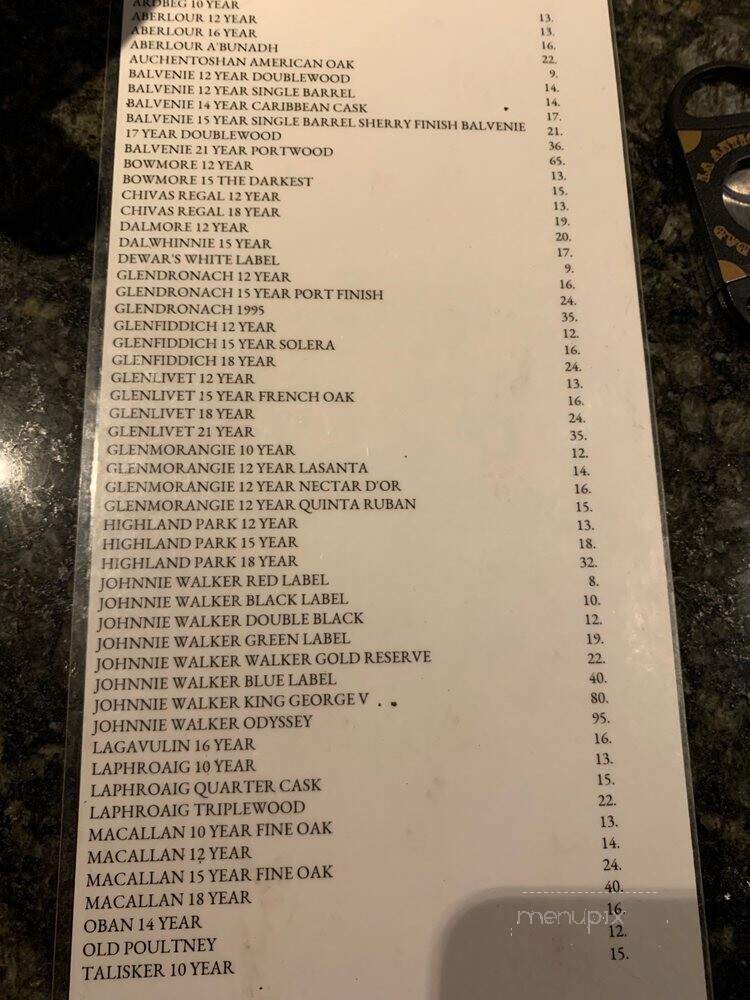 Federal Cigar - Portsmouth, NH menu_pic